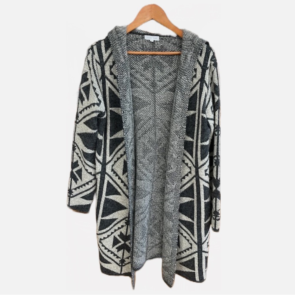 EMORY PARK Patterned Hooded Sweater